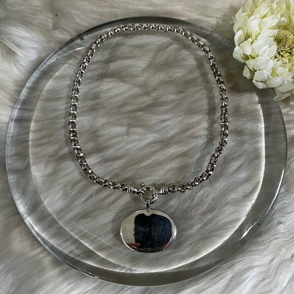 NEW Sterling Silver Large Abalone Shell Pendant Tahitian Peacock Pearl Necklace - Picture 13 of 16